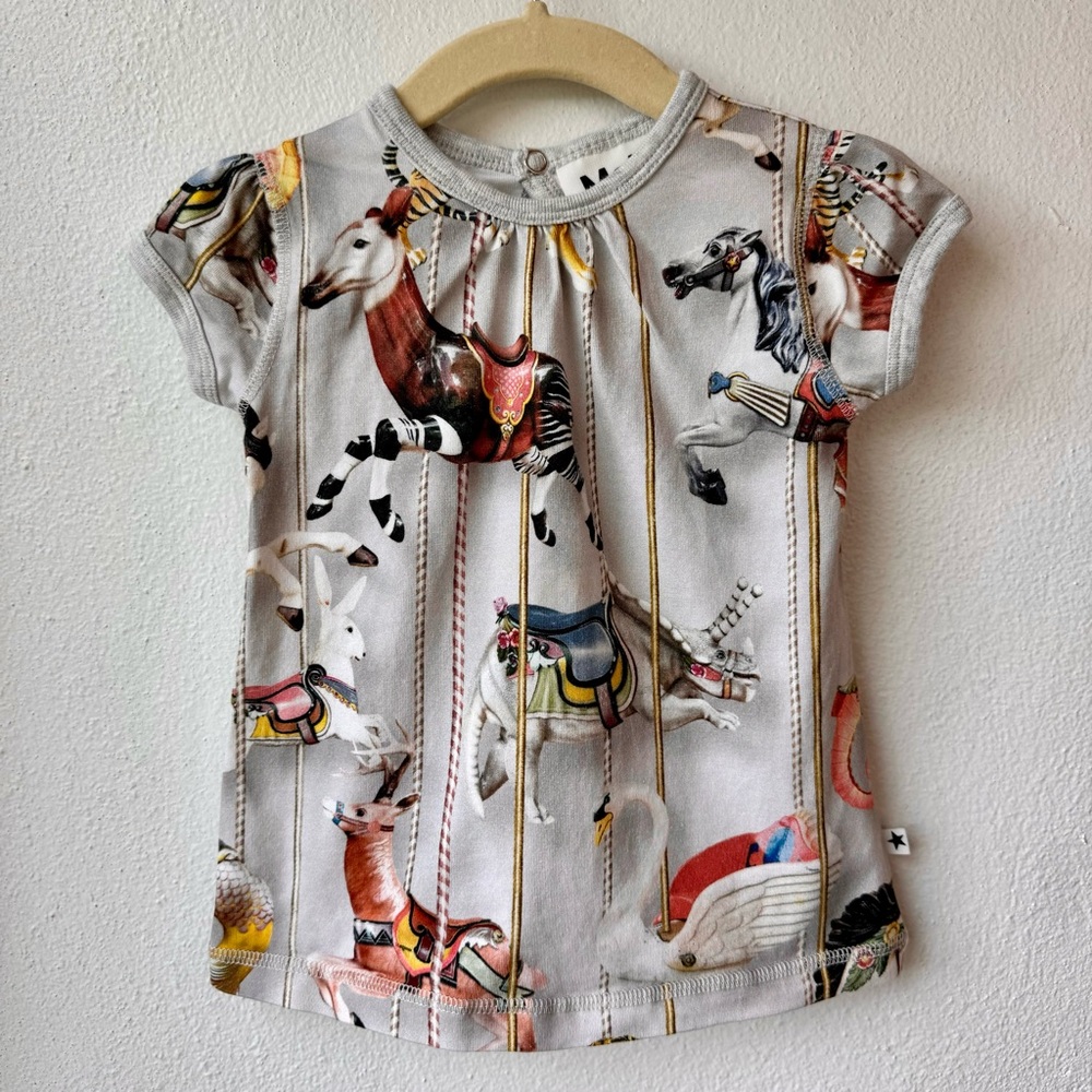 Molo Cathleen Baby Dress Carousel Print Size 3m 3 month
